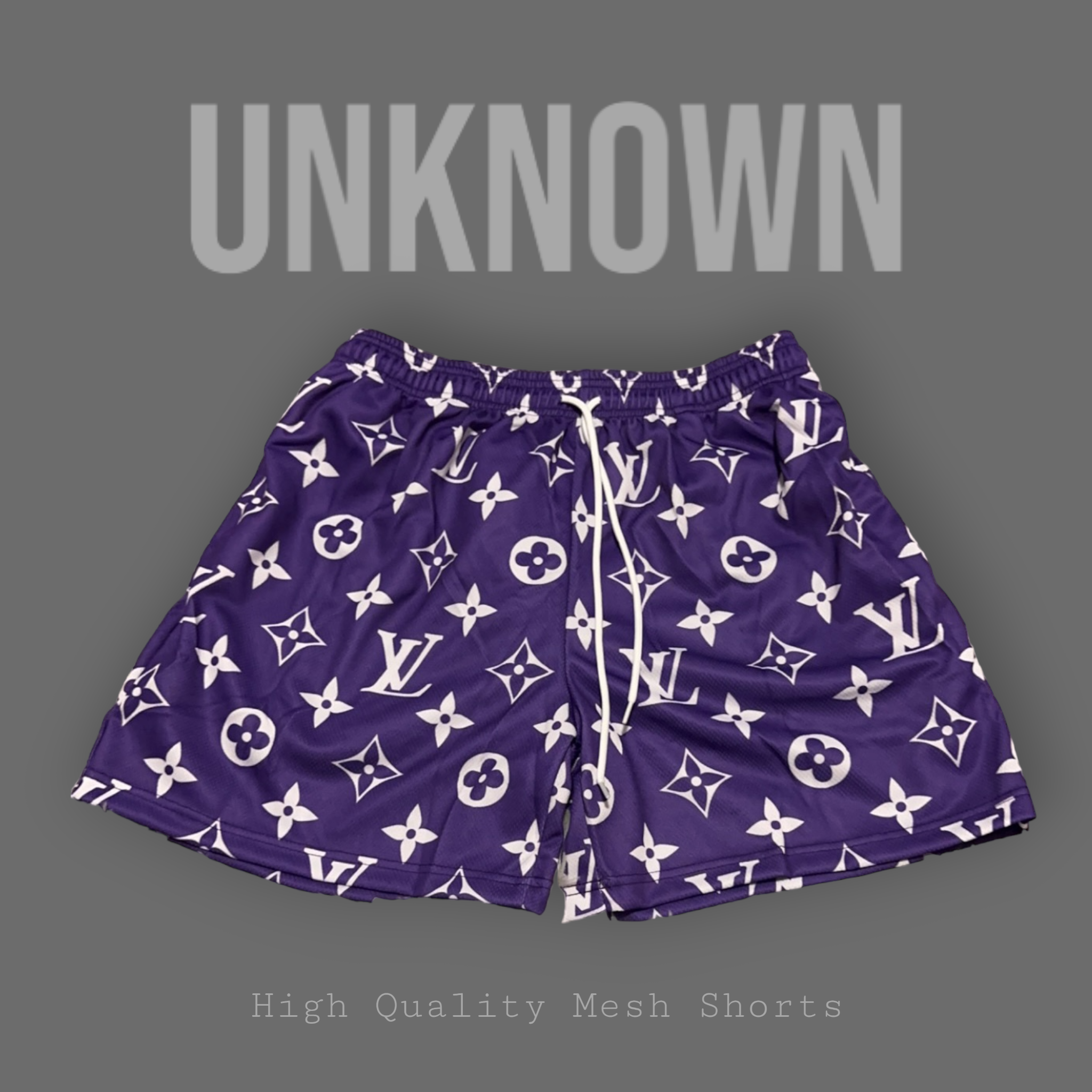 purple louis vuitton shorts